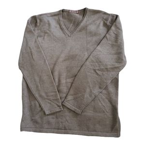 Patrick James 100% merino wool extra fine v neck sweater mens